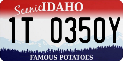 ID license plate 1T0350Y