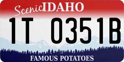 ID license plate 1T0351B