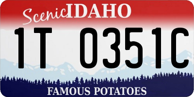 ID license plate 1T0351C