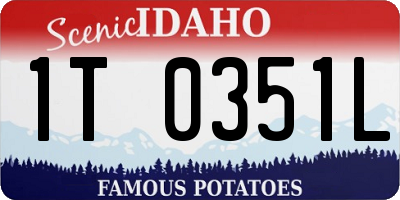 ID license plate 1T0351L