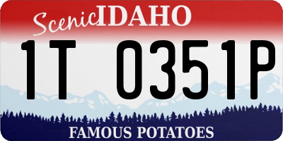 ID license plate 1T0351P