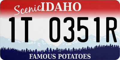 ID license plate 1T0351R