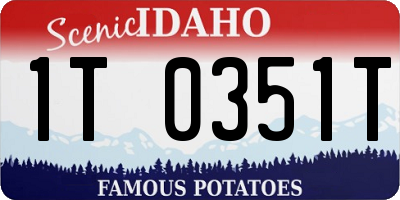 ID license plate 1T0351T