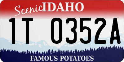 ID license plate 1T0352A