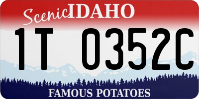 ID license plate 1T0352C