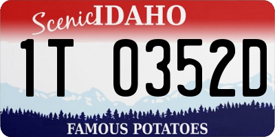 ID license plate 1T0352D