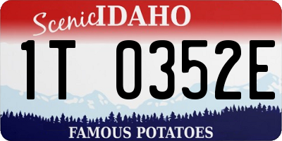 ID license plate 1T0352E