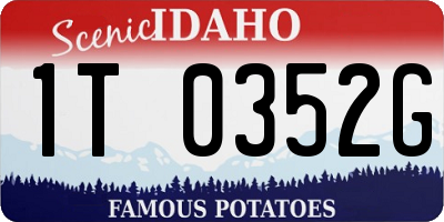 ID license plate 1T0352G