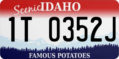 ID license plate 1T0352J