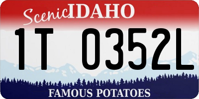 ID license plate 1T0352L