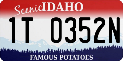 ID license plate 1T0352N