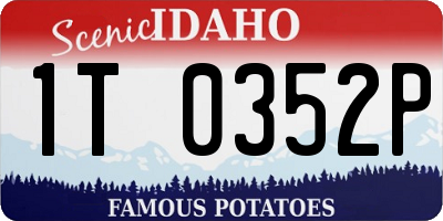 ID license plate 1T0352P