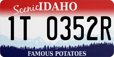 ID license plate 1T0352R