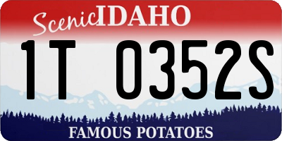 ID license plate 1T0352S