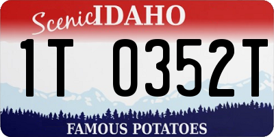 ID license plate 1T0352T