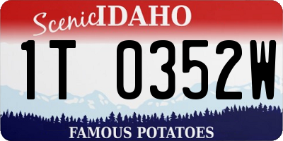 ID license plate 1T0352W