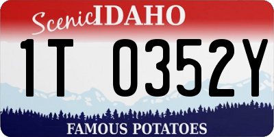 ID license plate 1T0352Y