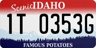 ID license plate 1T0353G