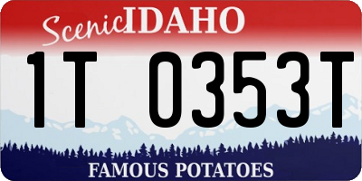 ID license plate 1T0353T