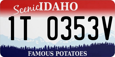 ID license plate 1T0353V