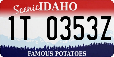 ID license plate 1T0353Z