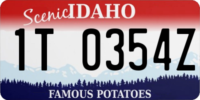 ID license plate 1T0354Z
