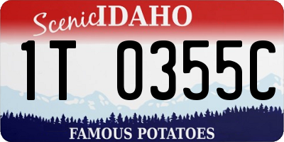 ID license plate 1T0355C