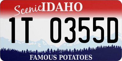 ID license plate 1T0355D