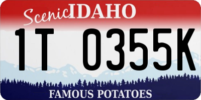 ID license plate 1T0355K