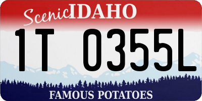 ID license plate 1T0355L