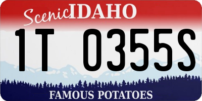 ID license plate 1T0355S