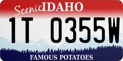 ID license plate 1T0355W
