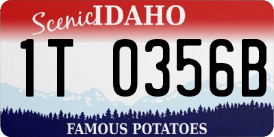 ID license plate 1T0356B