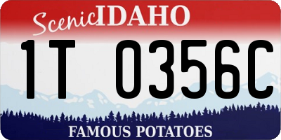 ID license plate 1T0356C