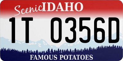 ID license plate 1T0356D