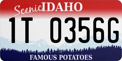 ID license plate 1T0356G