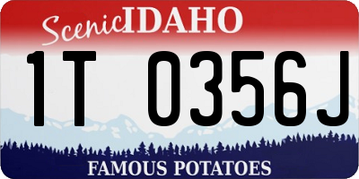 ID license plate 1T0356J