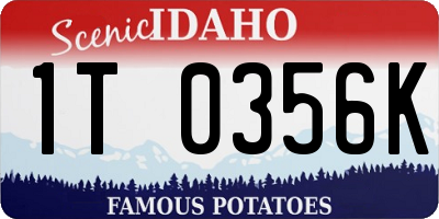 ID license plate 1T0356K
