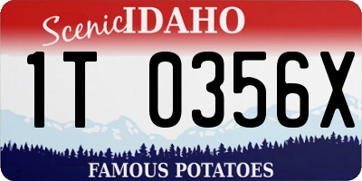 ID license plate 1T0356X