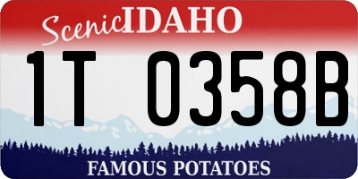 ID license plate 1T0358B