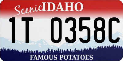 ID license plate 1T0358C
