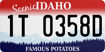 ID license plate 1T0358D
