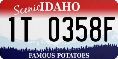 ID license plate 1T0358F