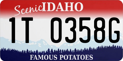 ID license plate 1T0358G