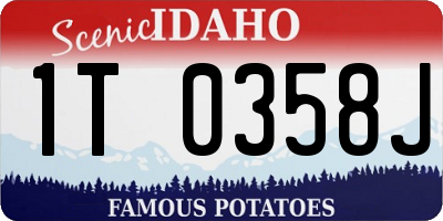 ID license plate 1T0358J