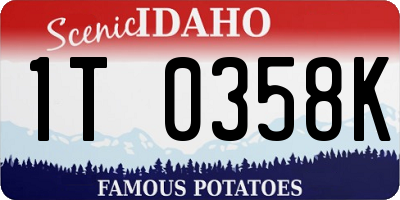 ID license plate 1T0358K