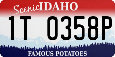 ID license plate 1T0358P