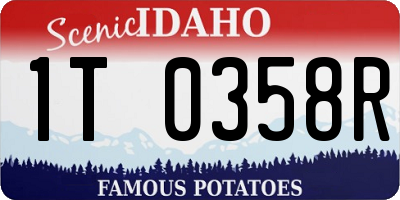 ID license plate 1T0358R