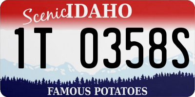 ID license plate 1T0358S
