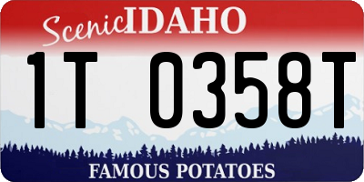 ID license plate 1T0358T